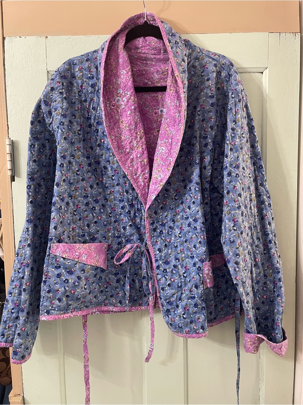 Handmade reversible Quilted Floral Jacket